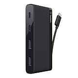 Belkin USB-C 4-Port Mini Hub (mit integriertem USB-C Kabel, USB-C Hub für MacBook Pro, Chromebook Pixel und andere USB-C Notebooks)