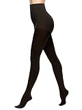 Amoretu Thermostrumpfhose Damen Schwarz Blickdicht Strumpfhose 120 Den Winter Feinstrumpfhose L