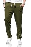 A. Salvarini Herren Sport Jogging Fitness Hose Trainingshose AS273 [AS-273-Khaki-Gr.L]