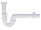 tecuro 1 1/4 Zoll Röhrengeruchsverschluss Siphon Sifon für Waschtisch - Kunststoff weiss