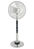 Solis Fan-Tastic 750 Standventilator mit Komfort-Bedienung - Ionengenerator - Ventilator mit Fernbedienung und LCD-Anzeige - 125 cm Höhe - Schwarz/Grau