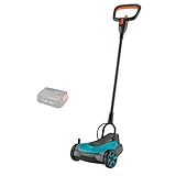 GARDENA 14620-55 Akku HandyMower 22/18V P4A solo, 18 V, Schwarzanthrazitgrautürkisorange, Schnittbreite 22cm | 18V Power for All
