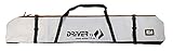 Driver13 ® Skitasche Skisack für Ski Skistoecke, Schitasche zum Aufbewahren und Transport beim Skifahren, Wasserfest 185 cm weiß (Germany Edition)