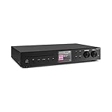 auna iTuner CD HiFi-Receiver - Internet-Radio , FM Radio , DAB+ , CD-Player , viele Anschlüsse , WiFi , Spotify Connect , UNDOK-App , USB , TFT-Farbdisplay , inkl. Infrarot-Fernbedienung , schwarz