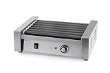 HENDI Rollengrill, 7 rollen, Wärmeschublade, Fettauffangschublade, Edelstahlgehäuse, Nutzbreite von 42cm, Einstellbare Temperatur bis zu 150°C, 230V, 740W, 520x325x(H)175mm, Edelstahl