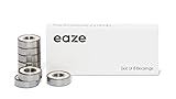 eaze Skateboard Kugellager 608 (8er-Set) ABEC-7 für Longboard, Inliner, Scooter etc. 8x22x7