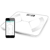 Silvergear Körperfettwaage, Personenwaage Digital, Körperanalysewaage, Waage mit Bluetooth mit App, Waage mit Körperfett und Muskelmasse, BMI, Gewicht, Wasser, Protein, Knochengewicht, BMR, Weiß