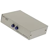 D DOLITY DB9 Pin Seriell Manual Data Switch Box 2 x RS232 Anschlüsse (2 In 1 Out) für Drucker, Computer