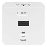 ABUS Kohlenmonoxid-Warnmelder COWM510 - CO-Melder mit 85 dB lautem Alarm, 10-Jahres-Sensor und LCD Display - 89164 - Weiß
