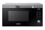 Samsung Mc28M6055Cs/Ec Mikrowellenherd mit Grill, 28 l, innen aus Keramik, EasyView-Fenster und Backofen -Funktion bis 200 °C, 2100 W, Grau