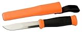 Morakniv Gürtelmesser 2000 Orange, rostfreier Stahl, orange/schwarzer Kunststoff-Griff, Kunststoff-Scheide