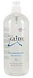 Just Glide Gleitgel 1000 ml - Natürliches Gleitmittel auf Wasserbasis für sie und ihn, ergiebiges Aqua Gleitgel, 100% vegan