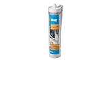 Knauf 657482 Naturstein-Silicon – Hochleistungs, Stein-Silikon zum Abdichten, ideal geeignet für das Verfugen von Marmor und Granit, 300-ml, Anthrazit, 300 ml