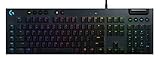 Logitech G815 mechanische Gaming-Tastatur, Taktiler GL-Tasten-Switch mit flachem Profil, LIGHTSYNC RGB, Ultraschlankes Design, 5 Programmierbare G-Tasten, USB-Durchschleife, Multimedia-Bedienelemente