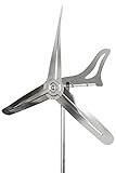 steel4you A1006 XXL Windrad Windmühle Speedy65 Plus aus Edelstahl (65cm Rotor-Durchmesser), kugelgelagert, mit Windfahne (360° Grad drehbar) - Made in Germany (Höhe: 75 cm)