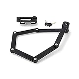 FISCHER Faltschloss inkl Halterung und 2 Sicherheitsschlüssel | schwarz 85 cm