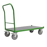 Profi Plattformwagen 500 kg Transportwagen Handwagen Magazinwagen Wagen mit XL Ladefläche 119x 59 cm Kommissionierwagen