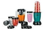 GOURMETmaxx Mr. Magic Smoothie Maker 18-teilig | Standmixer mit 8 Funktionen, inkl. To-Go Funktion mit Smoothie Flasche und umfangreichem Zubehör [400 Watt]