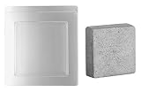 RAYHER 36036000 Gießform Quadrat mittel, 18,5 x 18,5 cm, Tiefe 3,5 cm