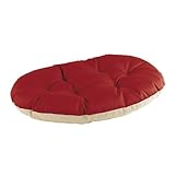 Ferplast 81034022 Relax Prestige 89/10 Hundebett aus Gepolstertem Lederimitat, 89 x 58 cm, rot