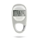 Macabolo Tragbare 3D Digitale Schrittzähler Walking Schritt Counter Aktivität Fitness Tracker mit Karabiner Clip für Männer/Frauen/Haustiere