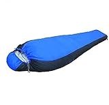 HÜTTENSCHLAFSACK Active Era Mumienschlafsack Mit Kompressionssack 3-4 Season - Leichter Wasserdichter Warmer Camping Wandern Angelnreisen Im Freien,Blau