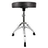 EastRock Drum Throne, Universal-Thron, Trommelhocker, höhenverstellbar, drehbarer Sitz, gepolstert, mit rutschfesten Füßen für Erwachsene und Kinder