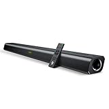 Bomaker Soundbar 2.0 HDMI ARC 110 dB 37 Zoll Lautsprecher für TV Geräte Bluetooth 5.0 TV Stereo Sound DSP 120 Watt mit AUX,USB,HDMI,Optischer Anschluss Schwarz-ODINE Ⅲ