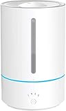 Luftbefeuchter 5L, Homasy Top-Füllung Ultraschall-Luftbefeuchter Aroma Diffuser mit 7 Farben LED, bis zu 60m², 40 Stunden Arbeitszeit, 3 Nebeleinstellung, Timer, Auto-Abschaltung Raumbefeuchter