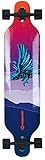 Schildkröt Longboard Freeride 41, Design: God Feather, 9-fach verleimtes Ahorn, Komplettboard mit Drop Through Achsenaufhängung, ABEC-11 Kugellager, 510691