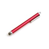 System-S Stylus Stift Textilfaser Spitze Touch Pen kapazitiver Bildschirm Eingabe Stift Rot für Smartphone, Touchscreen Handy, Tablet PC, PDA