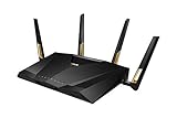 Asus RT-AX88U Gaming Router (Ai Mesh WLAN System, WiFi 6 AX6000, Gaming Engine, 8x Gigabit LAN Link Aggregation, 1.8 GHz QC CPU, AiProtection, USB 3.0) (Router bis zu 220 m²)