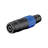 PA Lautsprecher Kupplung 4 pol mit Knickschutz 4.0mm 2