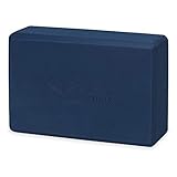 Gaiam Essentials Yoga Brick | Sold as Single Block | Eva Foam Block Accessories for Yoga, Meditation, Pilates, Stretching (Navy)