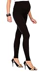 FUTURO FASHION - Schwangerschaftsleggings - aus Baumwolle - sehr bequem - Schwarz - 48