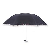 Unbekannt Regenschirm Dreifachgefalteter Regenschirm 8 Manueller Taschenschirm mit Knochen