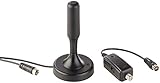 auvisio DVBT 2 Antenne: Aktive DVB-T/T2-Zimmerantenne, 30 dB, LTE-Filter, 13 cm, schwarz (DAB Zimmerantenne)