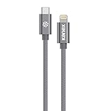 Kanex 2 Meter Ladekabel, Apple Lightning auf USB-C (USB Type C) zum Aufladen und Synchronisieren von Apple iPhone Xs/Xr/X/8 via USB C - space grau