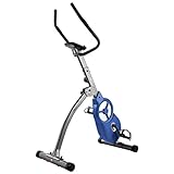 Ultrasport F-Bike 600 Pro Pedaltrainer, Hometrainer für Bein-und Bauchtraining, inklusive Handpuls-Sensor-Ergometer mit 3 Trainingsmodi und Multifunktionsdisplay, klappbar, Dunkelgrau Blau