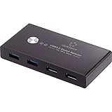 Renkforce RF-SHB-200 4 Port USB 3.2 Gen 1-Umschalter + Hub (USB 3.0) Schwarz