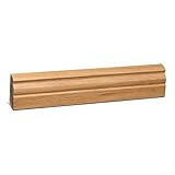 KGM Sockelleiste Eiche massiv | Hamburger Profil 58mm ✓Massive Holzleiste ✓Echtholz Eiche natur lackiert ✓Parkettleiste | Massive Holzleiste Eiche 22x58x2400mm ideal für Parkett