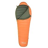 KingCamp Mumien Schlafsack Protector 370 3 Jahreszeiten Camping Daunen Lang -10°C orange