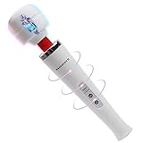 Wand Massagestab mit 10 Kraftvoll Intensitäten, Paloqueth Wand Massagegerät mit 8 intensiv Vibrationsmodi (Weiß)