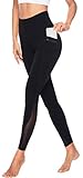 Persit Yoga Leggings Damen, Sporthose Yogahose Sport Leggins Tights für Damen, 38(M), Schwarz