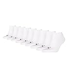 Puma unisex Sneaker Socken Kurzsocken Sportsocken 261080001 9 Paar, Farbe:Weiß, Menge:9 Paar (3 x 3er Pack), Größe:35-38, Artikel:-300 white