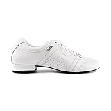 PortDance Herren Tanzschuhe/Dance Sneakers PD Casual - Leder Weiß - Rauledersohle [EUR 45]