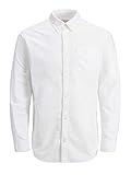 JACK & JONES Herren JJEOXFORD Shirt L/S NOOS Businesshemd, Weiß(WhiteWhite), Small