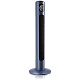 Brandson - Turmventilator mit Fernbedienung und Oszillation 60° - Standventilator - mobiler Lüfter - Tower Fan - 96 cm - 45W - Ventilator mit 3 Geschwindigkeitsstufen - Modell 2021 - Graphite