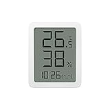 Homidy digitales Thermometer Hygrometer Innen 3.5″ HD Großbild-Feuchtigkeitsmesser Hochpräziser Temperatursensor 24h Max/Min-Aufzeichnung und Uhrzeit-Feuchtigkeitsmesser