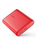 Anker PowerCore 13000mAh Powerbank Externer Akku 2-Port 3A Tragbares Ladegerät mit PowerIQ und Voltage Boost Technologie für iPhone XS Max/XR/XS/X / 8 / 8Plus / 7 / 6s / 6Plus (Rot)